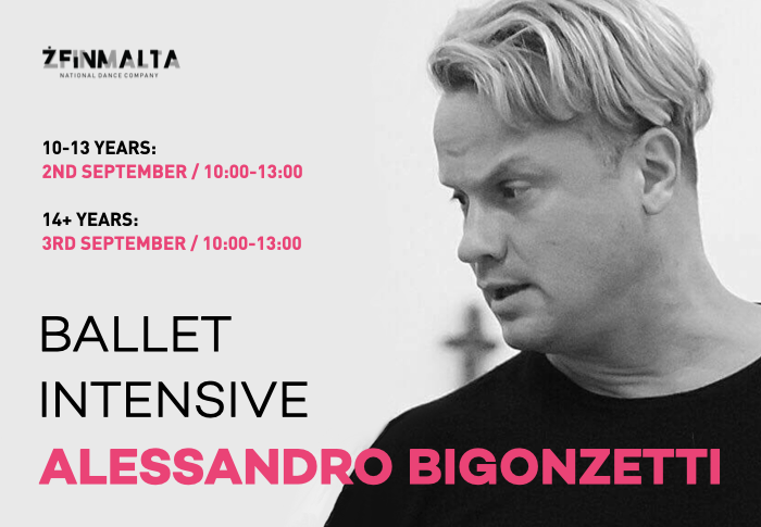 ‎ŻfinMalta ballet intensive with Alessandro Bigonzetti